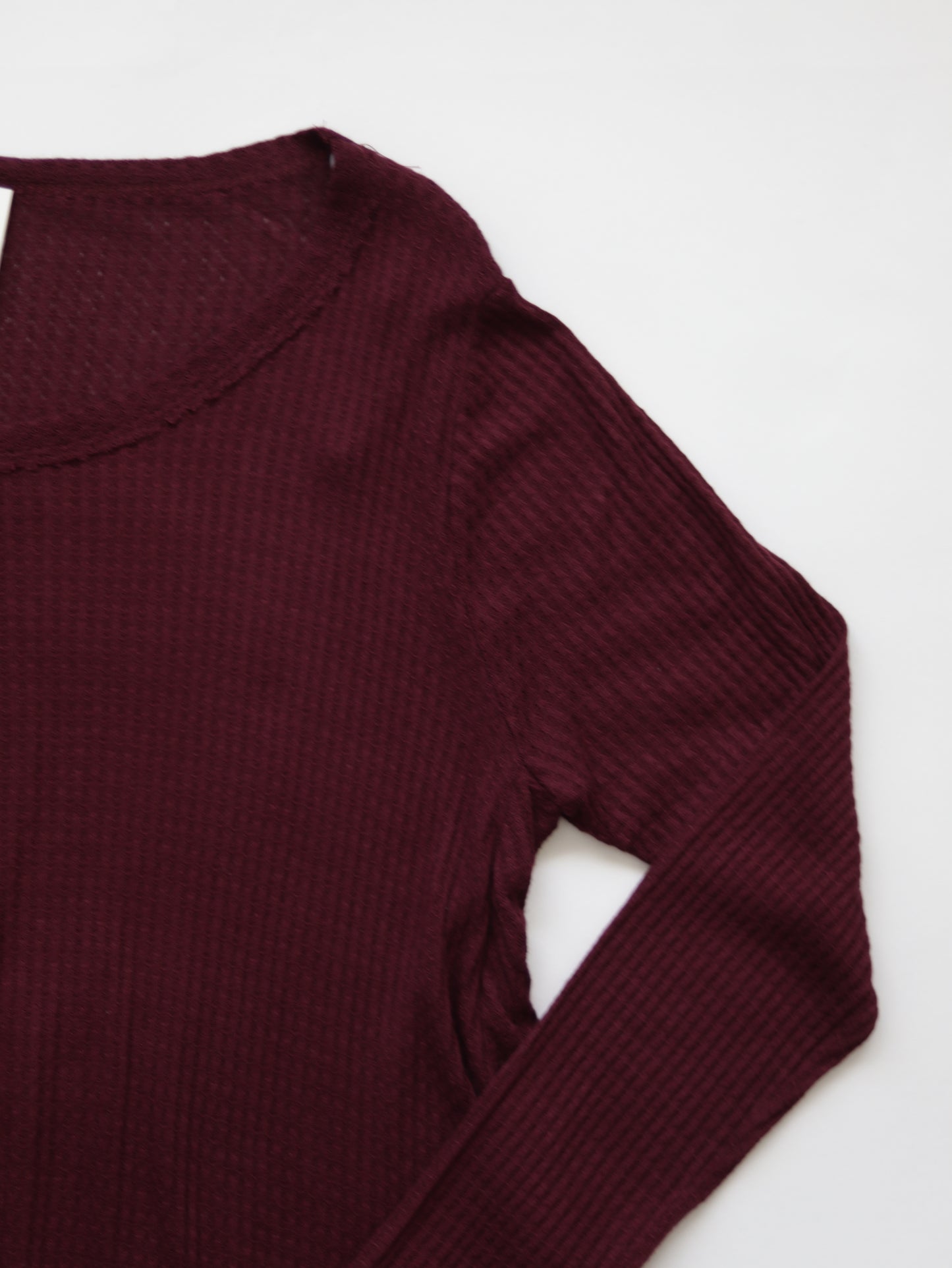 Waffle knit tunic - Burgundy