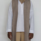 Sleeveless cardigan - Taupe