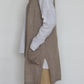 Sleeveless cardigan - Taupe