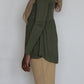 Jersey peplum tunic - Olive