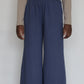 Linen palazzo pants - Blue