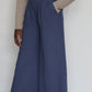 Linen palazzo pants - Blue