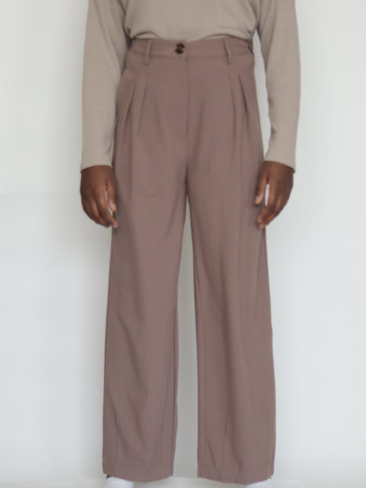 Wide-leg trousers - Brown