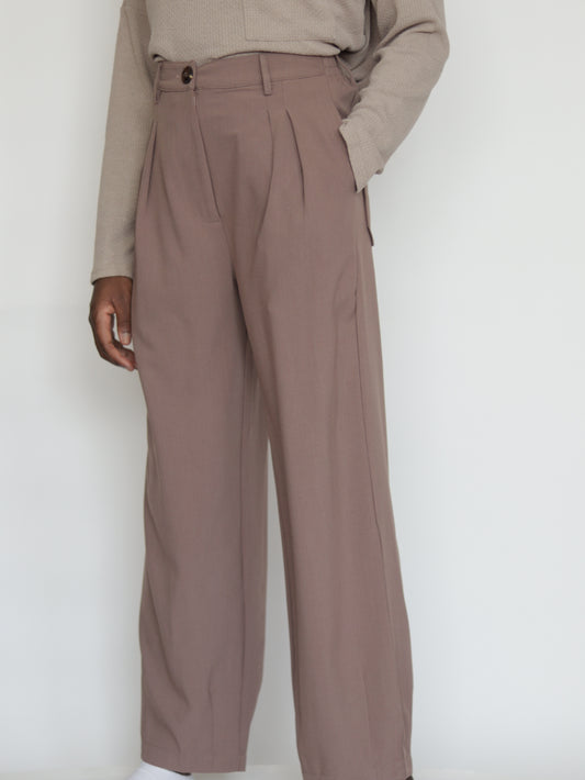 Wide-leg trousers - Brown