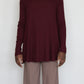 Waffle knit tunic - Burgundy