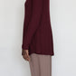 Waffle knit tunic - Burgundy